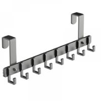 Der Türhaken wird mit 6 robusten schwarzen Haken aus Aluminiumlegierung geliefert und eignet sich zur Aufbewahrung in Schlafzimmern, Küchen und Badezimmern.