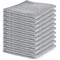 Set mit 10 doppellagigen Silbergarn-Reinigungstüchern – EINNENFFER – Umweltfreundlich und wiederverwendbar, ideal für empfindliche Oberflächen, effektive Reinigung ohne Kratzer, perfekte Größe für den