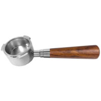 Bodenloser 51-mm-Filterhalter für DeLonghi Dedica EC680/EC685/EC885 mit 3 Laschen und Holzgriff