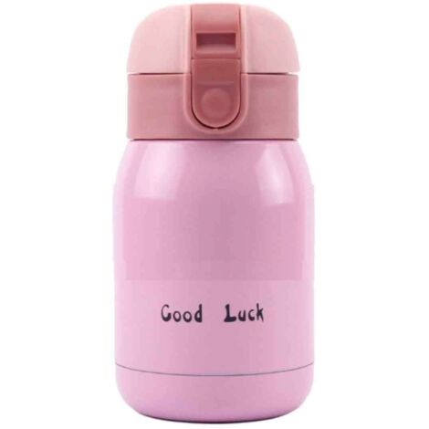 Kreativer Isolierbecher für Paare, Edelstahl, tragbar, für Männer und Frauen, niedlicher Mini-Taschenbecher für Studenten. (1/5)