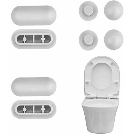 4 Carivent WC-Sitzpolster aus Kunststoff, inklusive 4 Dachdeckel-Abstandshaltern, robusten Dachsitzpuffern und stoßdämpfenden Dachsitzpolstern für Dach und Fensterdeckel