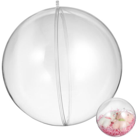 Große, transparente, hohle Weihnachtskugel aus Kunststoff, ideal zum Dekorieren von Schaufenstern, Partylocations oder Einkaufszentren.