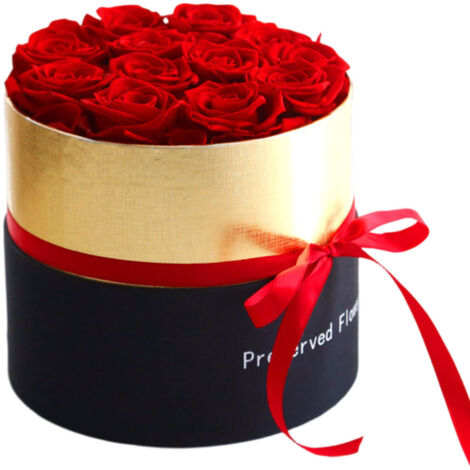 Herzförmiger Umarmungseimer, ewige Blume, fertiges Produkt, 16 Rosen, Blumengeschenk zum Muttertag oder Valentinstag. (1/5)