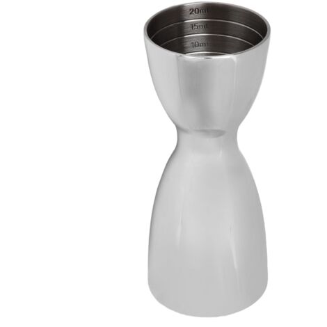 Doppelter Cocktail-Jigger aus Edelstahl, Wein-Jigger, U-förmiger Bar-Jigger mit beleuchtetem Spiegel