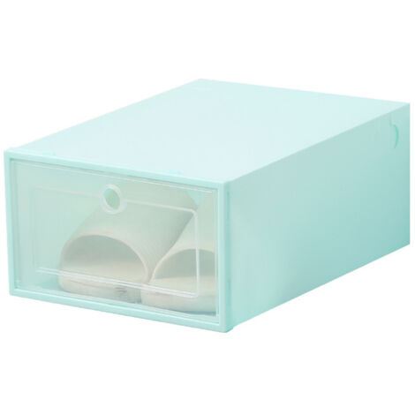 Transparente Schuhaufbewahrungsbox aus PP-Kunststoff mit Klappdeckel, modulare Schuhaufbewahrungsbox, staub- und feuchtigkeitsbeständig, Schuhregal (1/5)