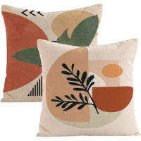 Kissenbezüge im Bohème-Stil, 45 x 45 cm (2er-Set), geometrisches Sonnenmuster, dekorative Kissenbezüge im Bohème-Stil