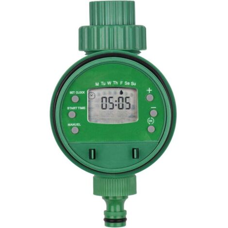 Digitaler automatischer Bewässerungstimer, programmierter Gartenbewässerungstimer, batteriebetrieben, intelligenter Wasserbewässerungsregler für Rasen, Ackerland, Innenhof, Gewächshaus (1/5)