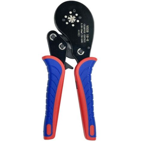Crimpzange für Rohrkabelschuhe, 0,08–16 mm² (28–5 AWG), Ratschen-Drahtcrimpzange (1/5)