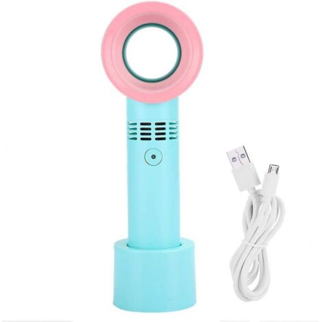 BEBUSINGOTO Flügelloser Ventilator, tragbarer, über USB wiederaufladbarer Mini-Ventilator, Drei-Geschwindigkeits-Einstellung, persönlicher Luftkühler für den Schreibtisch (Grün) (1/5)