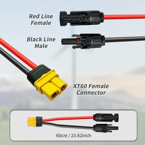 GINTOOYUN XT60 Câble d'extension répartiteur en Y 12 AWG XT60 femelle vers double connecteur GINTOOYUN XT60 Câble d'extension répartiteur en Y 12 AWG XT60 femelle vers double connecteur
