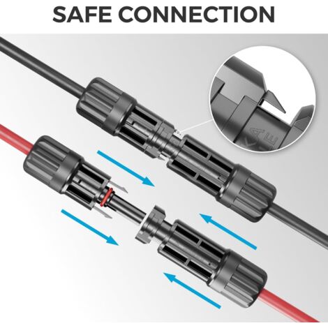 1 Kit de Rallonge Câble Solaire 7,5m 6mm² Connecteur PV4 pour ...