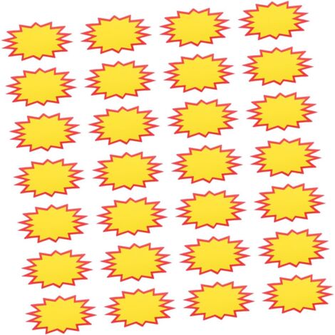Sollbry Lot de 50 étiquettes d'affichage de prix, autocollants de prix pour magasin, panneaux imprimables, étiquettes pour collecte de fonds, remplacement de papier, étiquettes de vente, étiquettes en (1/5)