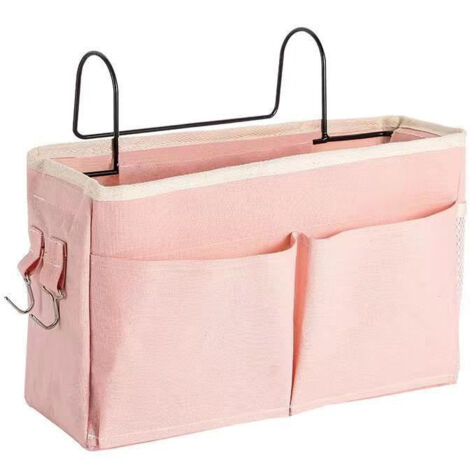 Sollbry Sac de rangement multifonction à suspendre pour dortoir universitaire Sac de rangement pour magazines et livres Rose (1/3)