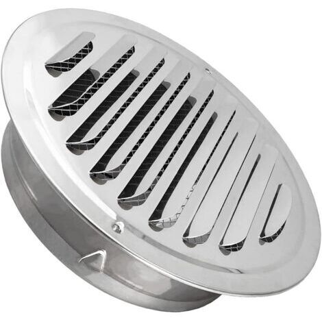 Sollbry Grille d'aération 150mm en Acier Inoxydable Rond Grille de Ventilation de Tuyau d'échappement pour Ventilation des Cheminée, Cuisine, Salle de Bain (150mm) (1/5)