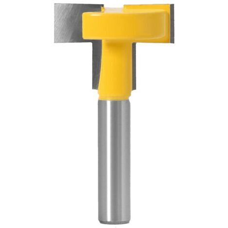 Sollbry T-Slot Fraise pour rainures en bois de 8 mm pointe de routeur de coupe de fil, avec double rainure fraise travail bois de 8 mm pointe de routeur de coupe à fil (1/5)