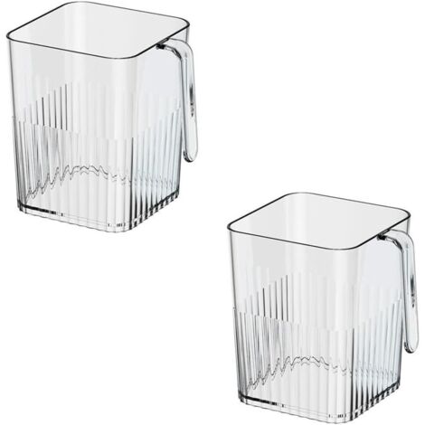 Sollbry Lot de 2 boîtes de rangement pour porte latérale pour réfrigérateur - Organisateur de réfrigérateur pour garder votre réfrigérateur organisé (transparent) (1/5)