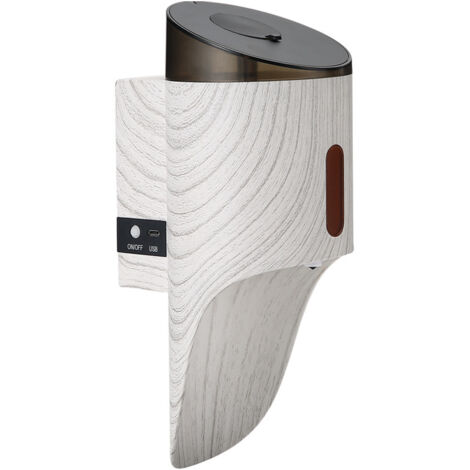 Sollbry Distributeur de savon automatique mural, en matière plastique, distributeur électrique intelligent et sans contact pour mur, adapté aux lieux publics, aux hôtels et aux aéroports (grain de boi