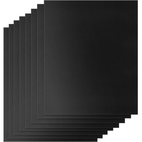 Sollbry Tapis de Cuisson pour Barbecue, 40x33cm Set de 8 Feuilles de BBQ Réutilisable Extérieur, Cuisson Mats Plancha pour Barbecue Gaz, Weber Charbon Barbecue,Postuler à Plaques et Grilles pour Cuiss