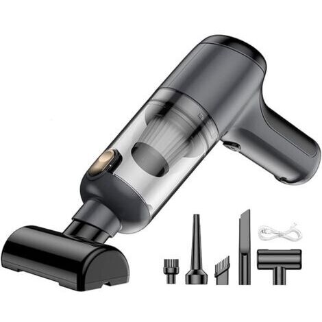 Sollbry Aspirateur de voiture sans fil Mini portable Aspirateur à main Forte puissance d'aspiration Aspirateur à main Batterie avec filtre HEPA pour voiture, maison, bureau (1/5)