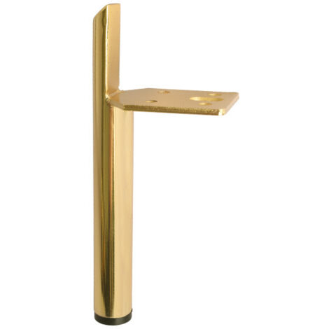 Sollbry Lot de 4 pieds de meuble en alliage d'aluminium de style moderne, support de table à thé, pied de lit, pied de meuble TV, pied en métal, accessoires de quincaillerie (couleur : 4 pièces, or, 1 (1/3)
