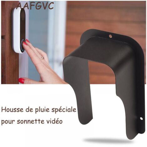Sollbry Protection et fixtion pour interphone, Couvercle MéTallique éTanche Versailles pour CaméRa VidéO,ProtèGe L'Appareil du Soleil Et des Gouttes De Pluie, Convient à Tous Les Types (1/5)