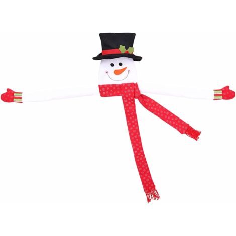 Sollbry Décoration de sapin de Noël, 47 pouces, bonhomme de neige, décoration de sapin pour les fêtes de Noël, fournitures de fête d'hiver, décoration de Noël, rouge, 120 x 94 cm (1/4)
