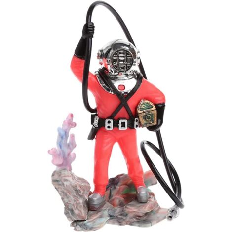 Sollbry Plongeur Treasure Paysage Decoration Aquarium, Mini Ornements Diver sous-Marine d'air Action Accessoire Décoratif Amusant en Plastique et Résine pour Fish Tank Reservoir de Poisson Aquarium (1/5)