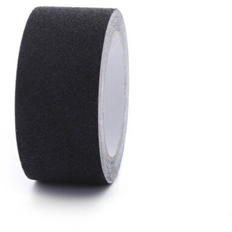 Sollbry Ruban adhésif antidérapant, 2 rouleaux 5 cm x 5 m, ruban adhésif de sécurité antidérapant en PVC, autocollant, escaliers, marches, antidérapant à l'intérieur et à l'extérieur (Noir) (1/5)