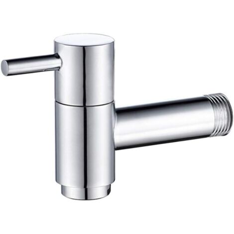 Sollbry Robinet d'eau froide mural salle de bain robinet de jardin vadrouille piscine machine à laver robinet, chrome (1/5)