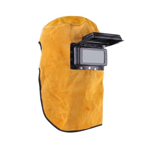 Masque de Soudage, Cagoule Soudure, Soudeur en Cuir Confortable, cCapuchon de Travail, Masque de Soudage Résistant à la Chaleur avec Lentille pour Protection Soudeur (1/5)