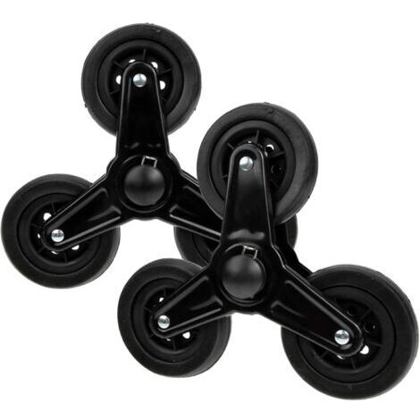 Sollbry 1 Paire roue de magasinage roues de montée d'escalier diable à usage intensif chariot de meubles roulettes pivotantes roues de chariot à bagages roulettes robustes VTT (1/5)