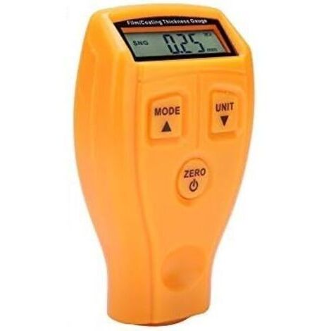 Sollbry Jauges d'épaisseur de Peinture Voiture, Jauge d'épaisseur de revêtement de Voiture LCD Portable, Détecteur d'épaisseur de Revêtement Numérique, Jauge de Mesure(Jaune)(batterie non incluse) (1/5)
