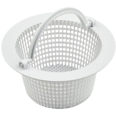 Sollbry – Panier rond pour skimmer de piscine hors sol – Diamètre 16 cm – Conçu pour aspirer déchets flottants – Couleur blanche (1/4)