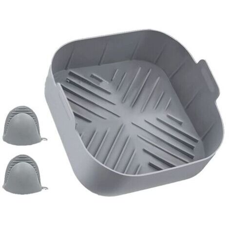 Sollbry Moule pour friteuse à air, silicone, 20 cm, gris (1/5)