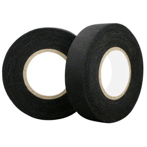 Sollbry Lot de 4 rubans adhésifs en tissu simple face 19 mm x 15 m Noir (1/4)