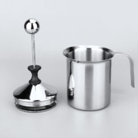 Sollbry 400ml Appareil à Mousse/Mousseur de lait Cappuccino Café Mousse double pompe