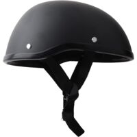 Sollbry – Casque demi-coque rétro noir mat – Norme EPI – Tissu respirant et antibactérien – Taille unique adulte 56-64 cm – Poids léger 0.5 kg