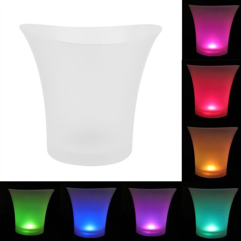 5L Champagnerkühler mit mehrfarbiger LED-Beleuchtung und Eiswürfeln, ideal für Bars, Privathaushalte und Hotels. (1/5)