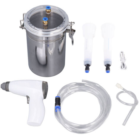Elektrische Melkmaschine, 2-Liter-Edelstahleimer, USB-Akku, tragbares Melkpumpen-Set