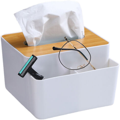 Einfache hölzerne Taschentuchbox, Aufbewahrungsbox für Papier, Geschenk für Zuhause oder Auto (1/5)