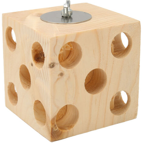 Nageblock aus Holz für Vögel, Futtersuch- und Zerreißspielzeug für Papageien, Sitzstange für Unzertrennliche, Nymphensittiche und Wellensittiche (1/5)