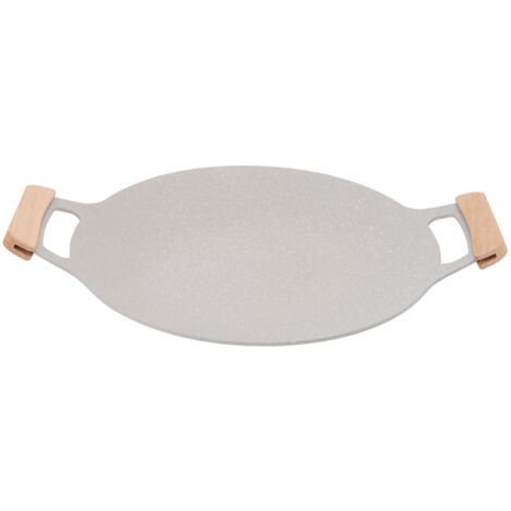 Antihaftbeschichtete Grillpfanne aus Aluminium im koreanischen Stil mit Griffen, für den Innen- und Außenbereich geeignet, kompatibel mit Gas- und Induktionsherden, 30 cm / 11,8 Zoll (1/5)