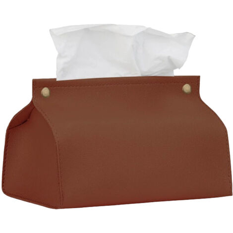 Auto-Taschentuchbox, Taschentuchtasche im europäischen Stil aus PU-Leder, staubdichte Taschentuchbox für Zuhause (1/5)