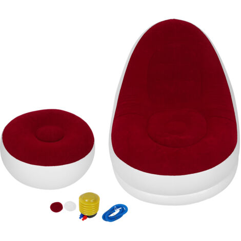 Aufblasbarer Indoor-Sessel mit Luftpumpe, faltbares Schlafsofa für Wohnzimmer und Reisen. (1/5)