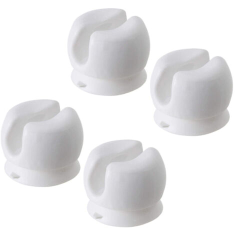 Set mit 4 Zahnbürstenhaltern mit Saugnapf, wandmontierte Zahnbürstenhalter, multifunktionale Wandhaken zur Aufbewahrung, geeignet für Studentenwohnheime, Badezimmer und Duschräume (4) (1/5)