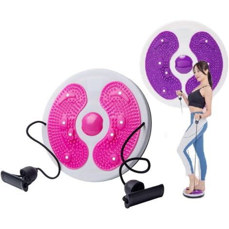 Drehscheibe – 1 Stück – ABS-Kunststoff – Mit Kabeln und Massagefunktion – Fitness für Zuhause und Büro – Rosa