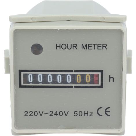 Mechanischer Betriebsstundenzähler – 1 Stück – 220–240 V – Motor-Tracking – Für Boots-, Traktor- und Generatoren – HM-2/UWZ48 (1/5)