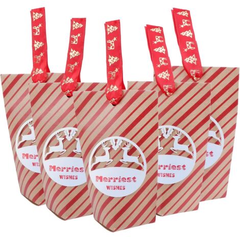 Weihnachtsgeschenkboxen, Bonbonschachteln aus Kraftpapier, Gastgeschenktüten, kreative Bonbonschachteln aus Papier, ideal für Weihnachtsdekorationen, 24er-Set (1/5)