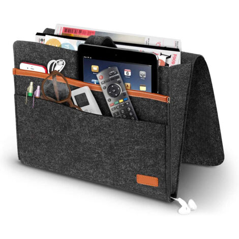 Filz-Aufbewahrungstasche mit Fächern, eine praktische Hängeaufbewahrungstasche für Sofas und Nachttische, geeignet zur Aufbewahrung von Handys, Zeitschriften, Tablets usw. (1/5)