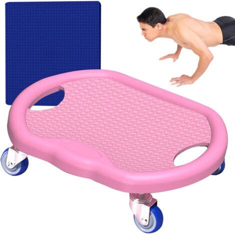 Bauchmuskeltrainer – 1 Stück – Stahl und PVC – Geräuscharm mit Matte – Heimfitness – Schwarz oder Rot